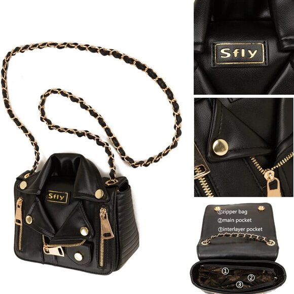 Women Satchel Chain Strap Shoulder Bag Leather Crossbody Handbags Ladies Evening - Picture 5 of 6